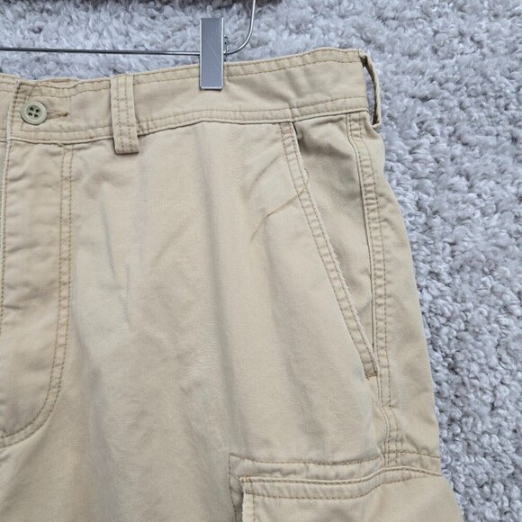 Polo Ralph Lauren Cargo Shorts Men 38 Beige Heavy Cotton Outdoor Skater‎ Pockets - Picture 3 of 15